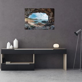 Obraz - Jaskinia przy morzu (70x50 cm)