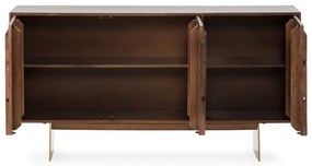 Brązowa komoda z litego drewna mango 145x76x40 cm Trisha – MOME