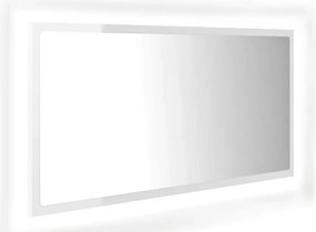 Nowoczesne białe lustro w połysku LED M2-T26