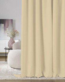 Zasłona zaciemniająca na taśmie marszczącej jasny beż 140 x 280 cm 1 szt.