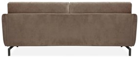 Brązowoszara sofa z aksamitnym obiciem Scandic Magic, szer. 230 cm