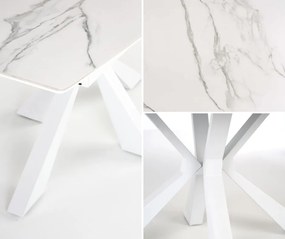 Biały stół Vivaldi z rozkładanym blatem ze spieku