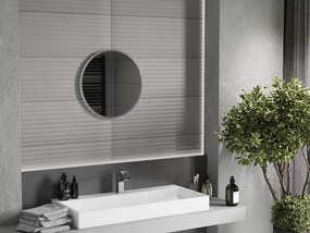 Mexen Loft lustro łazienkowe okragłe 50 cm, rama inox - 9850-050-050-000-10