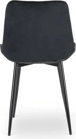 Zestaw Stół Kwadratowy Rozkładany MAX 80-160 cm Dąb Craft/Czarny i 4 Krzesła Tapicerowane CHRIS Czarne Nowoczesne