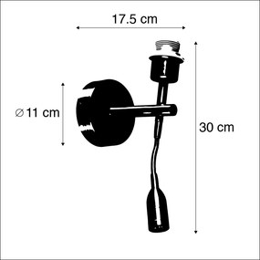 Nowoczesny Kinkiet / Lampa scienna stal z ramieniem do czytania - Combi Nowoczesny Oswietlenie wewnetrzne