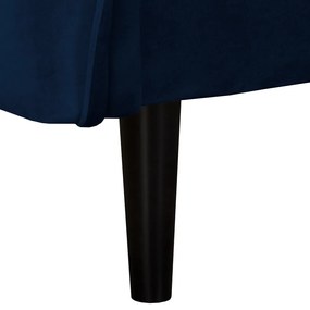 Ciemnoniebieska aksamitna sofa 138 cm Juli – Ropez