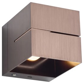 Lampa ścienna ciemny brąz z LED i dotykowym ściemniaczem, ładowalna - Joris Groove Nowoczesny Oswietlenie wewnetrzne