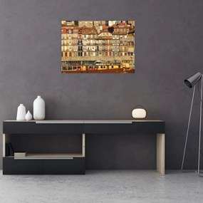 Obraz na szkle - Dzielnica Waterfront, Portugalia (70x50 cm)