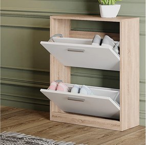 Szafka na buty biały/sonoma 59x22x72.5 gizmo