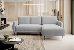 Narożnik BONO z funkcją spania Drewniane nóżki Eleganckie podłokietniki Głębokie siedzisko Prawa strona Barrel 80