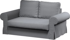 Pokrowiec na sofę Backabro 2-osobową rozkładaną kolor szary tkanina strukturalna
