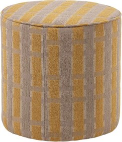 Żółty puf z tkaniny szenilowej Sarli – WOOOD