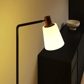 HOMCOM Lampa stojąca LED do salonu z obrotową głowicą 350° Lampa podłogowa z 3000K/4000K/6500K Czarna