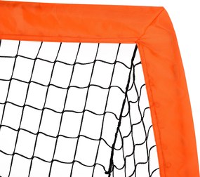 HOMCOM Zestaw Bram Piłkarskich, lekki, łatwy montaż, torba transportowa, rury stalowe, 183x90x90 cm, Pomarańczowy