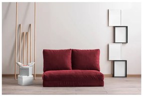 Bordowa rozkładana sofa 120 cm Taida – Balcab Home
