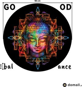 Naklejki na ścianę - Budda z napisem