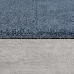 Ciemnoniebieski wełniany dywan tkany ręcznie 120x170 cm Checkerboard – Flair Rugs