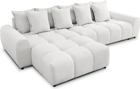 Biały narożnik (lewostronny/z szezlongiem) Albane – Ropez