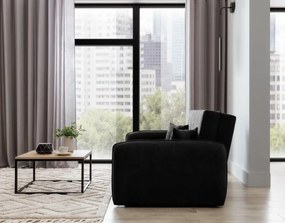 Rozkładana sofa 2-miejscowa LAINE, czarna
