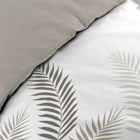 Biało-szarobrązowa bawełniana pościel dwuosobowa 240x220 cm Goyave – douceur d'intérieur