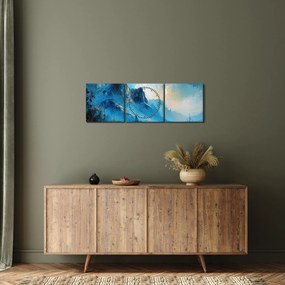 Obraz - Malowanie gór (z zegarem) (90x30 cm)