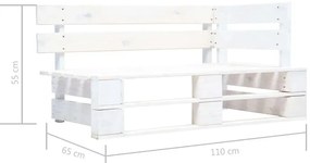 Biała ławka ogrodowa z palet - Olefix 3X