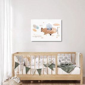 Obraz na szkle - Akwarela słoń w samolocie (70x50 cm)