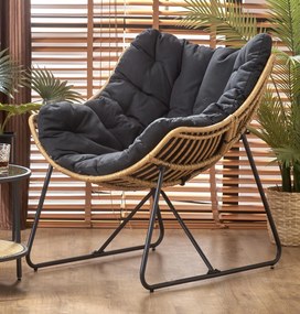 Rattanowy fotel Whisper z poduchą