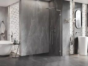 Mexen Lunar L ścianka prysznicowa Walk-in prawa 70 x 200 cm, transparent 8 mm, nikiel szczotkowany - 830L-070-000-97-00-P
