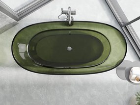 Mexen Pure wanna wolnostojąca transparentna 170 x 80 cm, olive, korek chrom - 58071708001