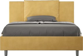 Łóżko bez stelaża tapicerowane 140x200 microfibra okra Antea