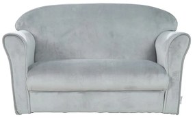 Jasnoszara aksamitna sofa dla dzieci 78 cm Lil Sofa – Roba