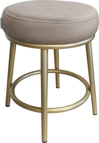 Taboret Ben tkanina Welur stelaż metalowy STOŁEK LOFT : Kolor Stelaża - Złoty, Kolor tkaniny - VELVET - MG09, Typ tkaniny - Velvet