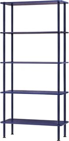 Niebieski regał w dekorze dębu 80x163x35 cm Teidi – noo.ma