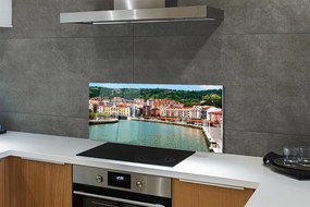 Panel nad Blat Kuchenny Miasto w Dolinie Górskiej Rzeki