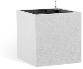 Flower Lover Doniczka samonawadniająca Cubico Stone biały, 27 cm, 27 cm