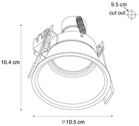 Zestaw 6 białych opraw LED GU10 70 mm IP44 - Dept Nowoczesny Oswietlenie wewnetrzne