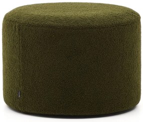 Zielony puf z materiału bouclé Kaeli – Kave Home