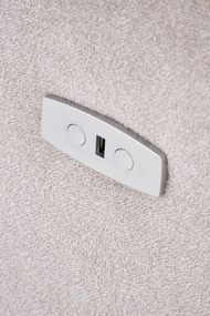 Fotel wypoczynkowy elektryczny rozkładany z masażerem beżowy CARINIO