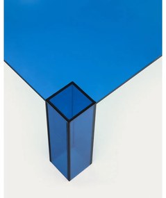 Niebieski szklany stolik 85x85 cm Adularia – Kave Home