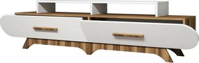 Stolik pod telewizor Flora White and Walnut