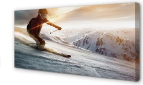 Zdjęcie na płótnie Skialpinizm W Wysokich Górach