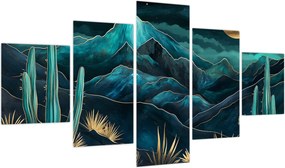 Obraz - Turkusowa noc (125x70 cm)