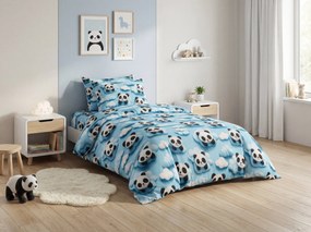 PrzytulneMieszkanie.pl PrzytulneMieszkanie.pl Pościel z mikrofibry SKY PANDA niebieska Rozmiar pościeli: 70 x 80 cm | 140 x 200 cm