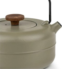 Żeliwny dzbanek do herbaty z sitkiem w kolorze khaki 750 ml Henan – Bredemeijer