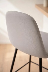 Czarny taboret z tkaniny tekowej