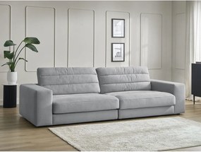 Jasnoszara aksamitna sofa 276 cm Sierra – Bobochic Paris