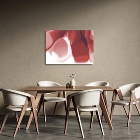 Obraz na szkle - Czerwony abstrakcyjny kwiat N⁰3 (70x50 cm)