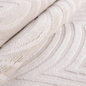 Dywan 3D nowoczesny Sahara Geometria kremowy 80 cm x 250 cm