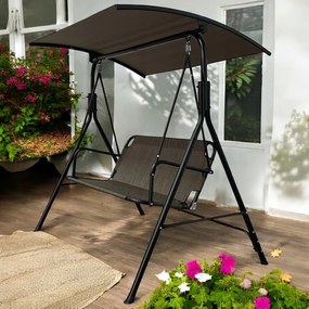 Huśtawka do ogrodu Paloma MAS-4006, wolnostojąca, kolor brąz złoty